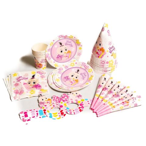 Zestaw urodzinowy Baby shower różowy