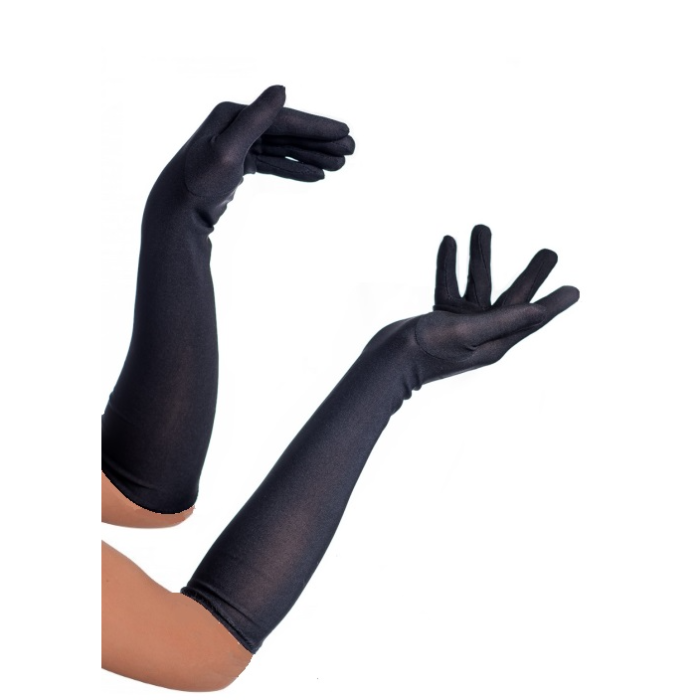 Czarne rękawiczki krótkie