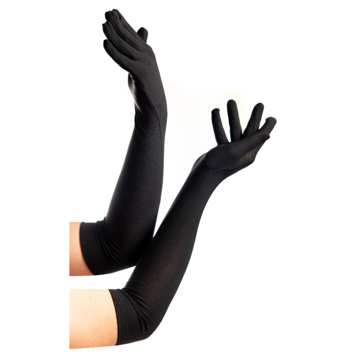 Czarne rękawiczki długie