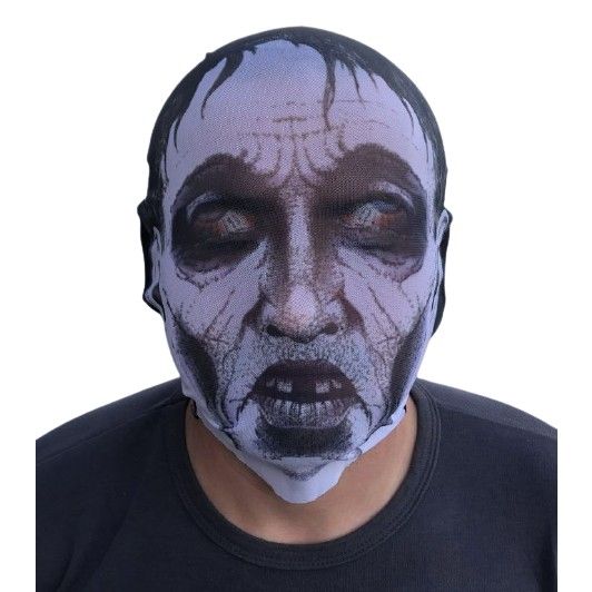 Maska na głowę "Stary człowiek zombie"